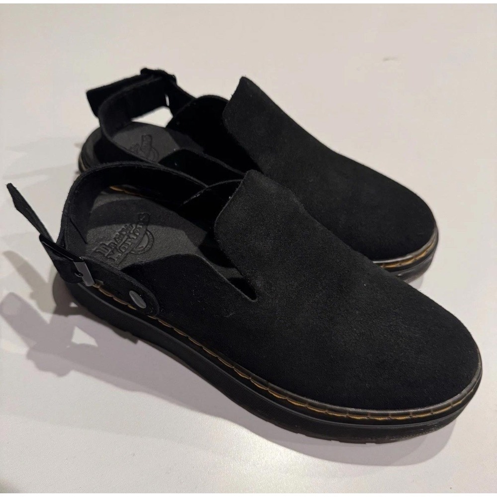 Dr Doc Martens Carlson Suede Casual Slingback Mules, Black E.H Suede, Size 7